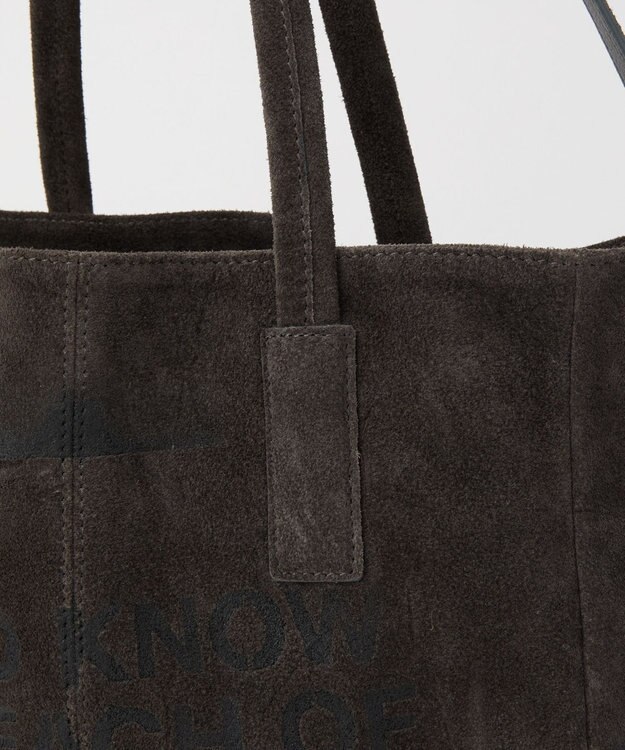 russet ステンシルデザインスエード2WAYトートバッグ(CE-1639) Gray