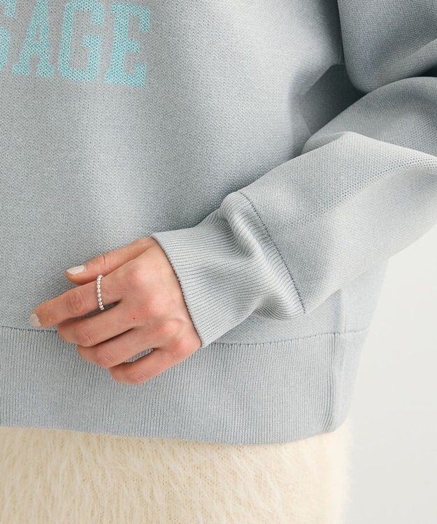 Green Parks ロゴラメニットプルオーバー Gray