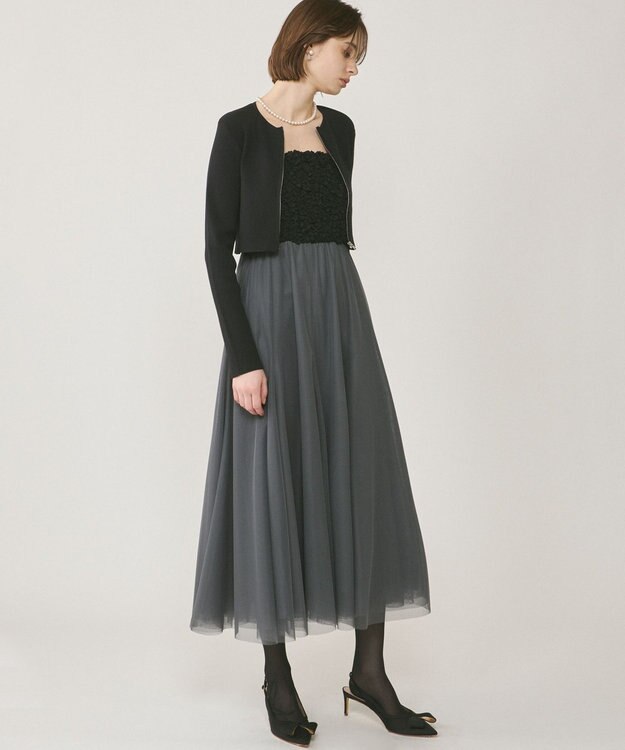 GRACE CONTINENTAL シャーリングベアドレス グレー