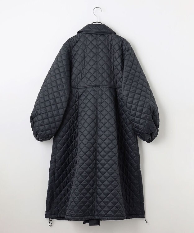 #Newans 【セレモニーにも】〈亀恭子さんコラボ〉キルティングロングコート ネイビー