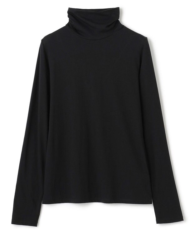 uncrave アルビニスタシフォン ハイネック カットソー（uncrave STANDARD） ブラック