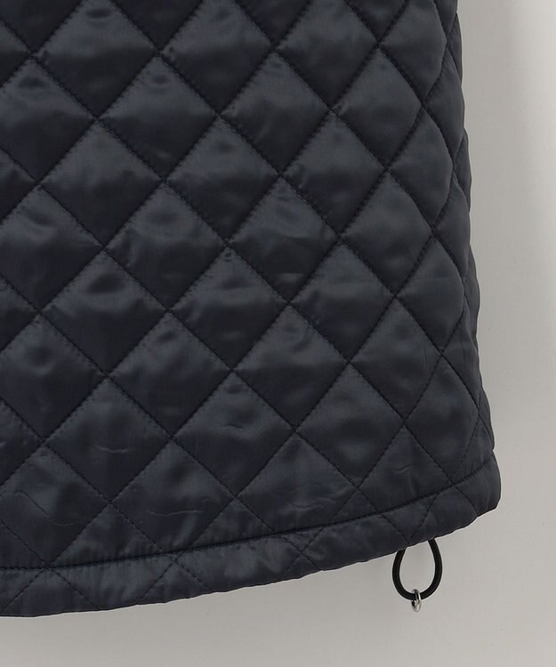 #Newans 【セレモニーにも】〈亀恭子さんコラボ〉キルティングロングコート ネイビー