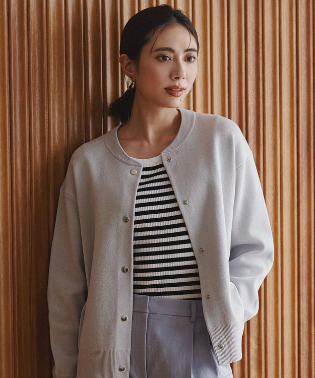 ICB 4×2リブ プルオーバーカットソー ネイビーボーダー