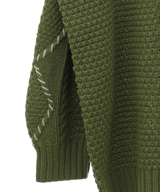 CRAFT STANDARD BOUTIQUE ハンドステッチケーブルニットチュニック Green