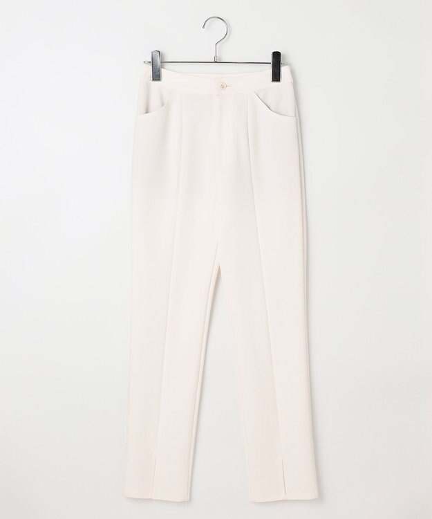 #Newans ストレッチタイトシルエットパンツ ホワイト