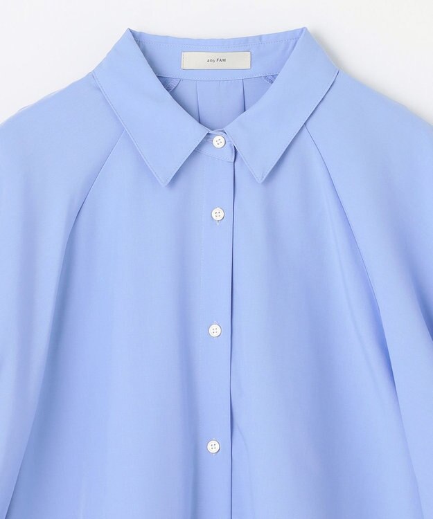 ANY 【接触冷感/UVカット/抗菌防臭/速乾】エニイファンクション パフスリーブブラウス サックス