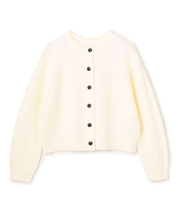 UNFILO 【前後着用可能】ポップコーンニット 2WAYカーディガン エクリュ