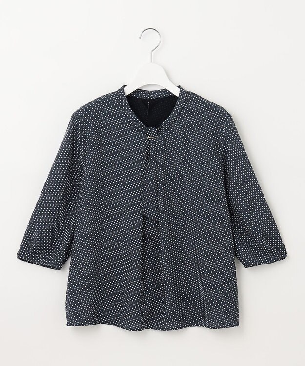 J.PRESS LADIES L 幾何プリント ボウタイ カットソー ネイビー系5