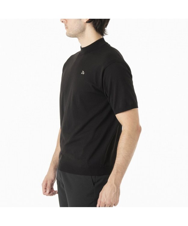 ZERO HALLIBURTON ニットモックネックTシャツ ZHG-M5S9b 82959 ブラック