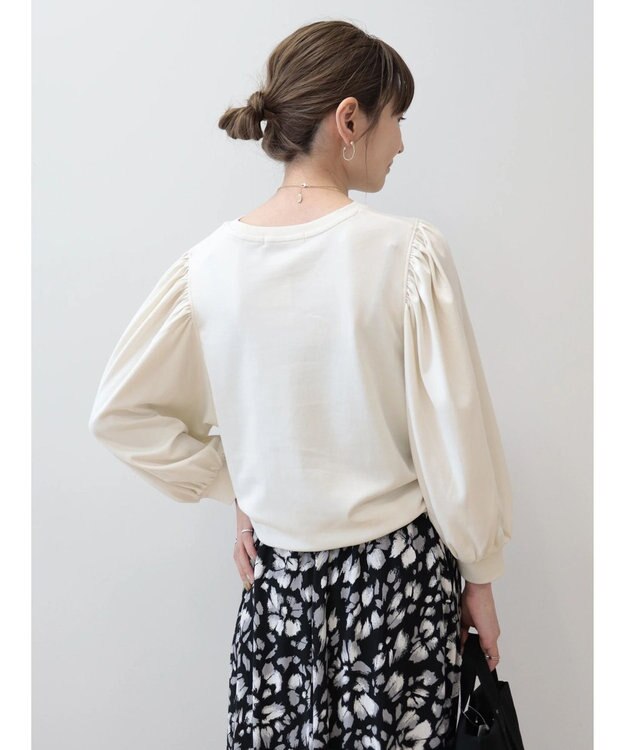 AMERICAN HOLIC ドルマンギャザー７分袖カットプルオーバー Ivory