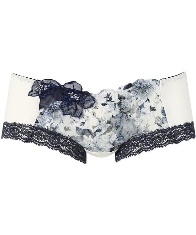 WACOAL ボーイレングス ショーツ 【リボンブラ 胸もとフィットながもち】 BXB490とペア はきこみ丈あさめ やわらかく伸びる(バック) レディース PXB690 /ワコール クリーム