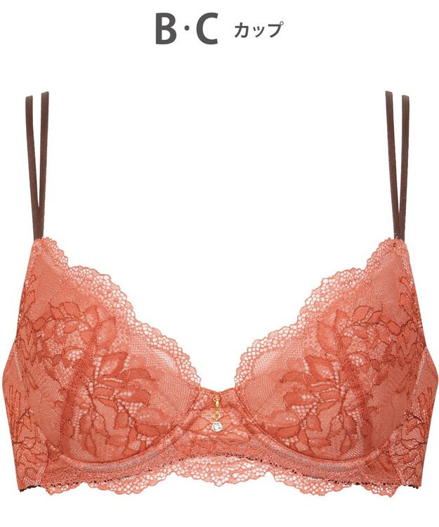 Wing Wing Lesiage 【1000シリーズ】 3/4カップブラ PB1000 ウイング／ワコール エンジ