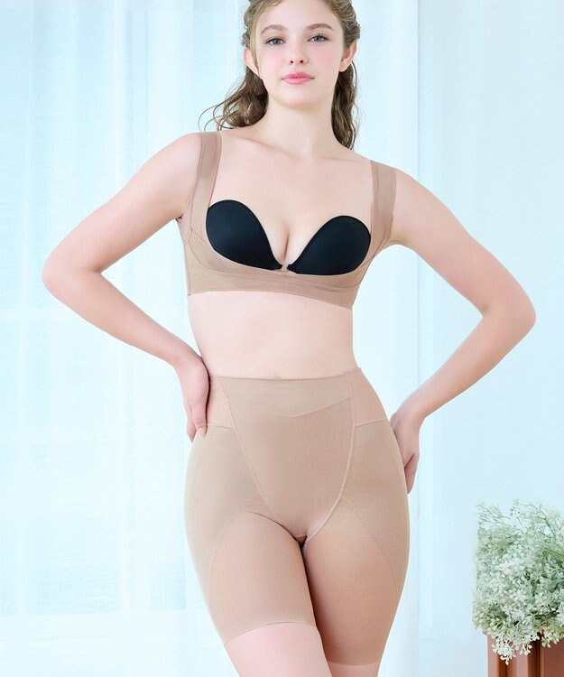 BRADELIS New York 【BRADELIS New York】おしりが桃メリハリフィットガードル ブラデリス 補正下着 ヒップアップ 1枚履き可能なガードルショーツ モカベージュ