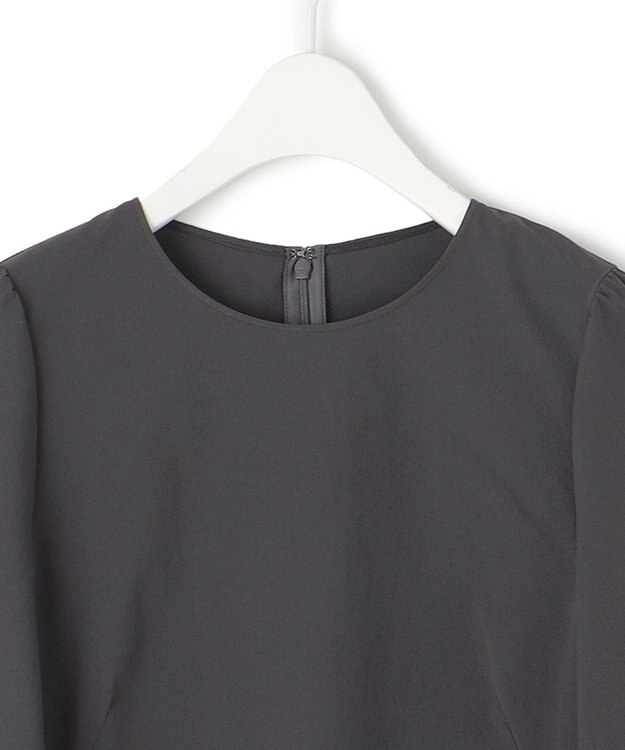 ICB 【洗える】ヴィンテージスパンブロード ワンピース チャコール系