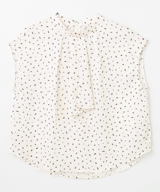 ANY ボウタイブラウス エクリュベース