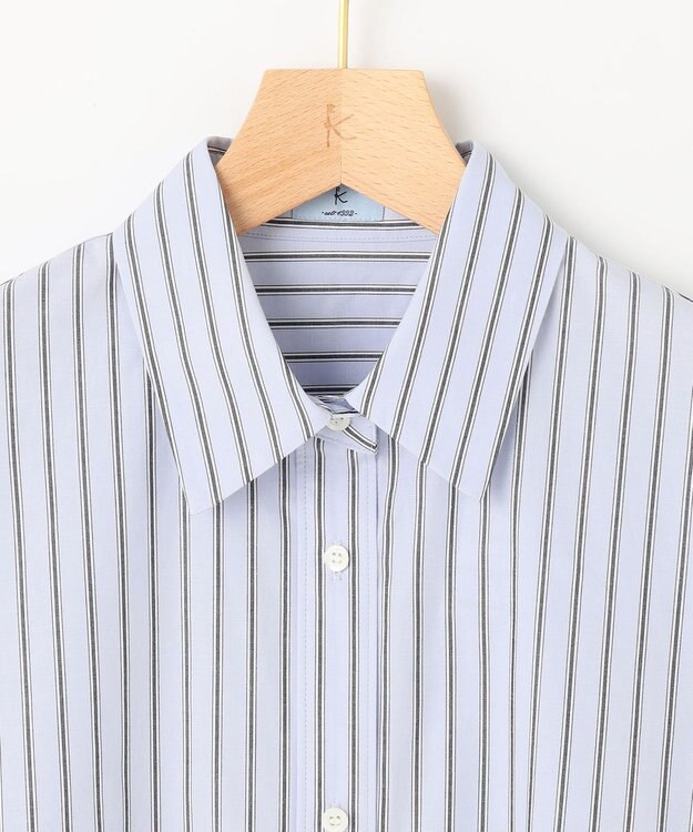 組曲 コットンシャーティング ベーシックシャツ サックスブルー系1