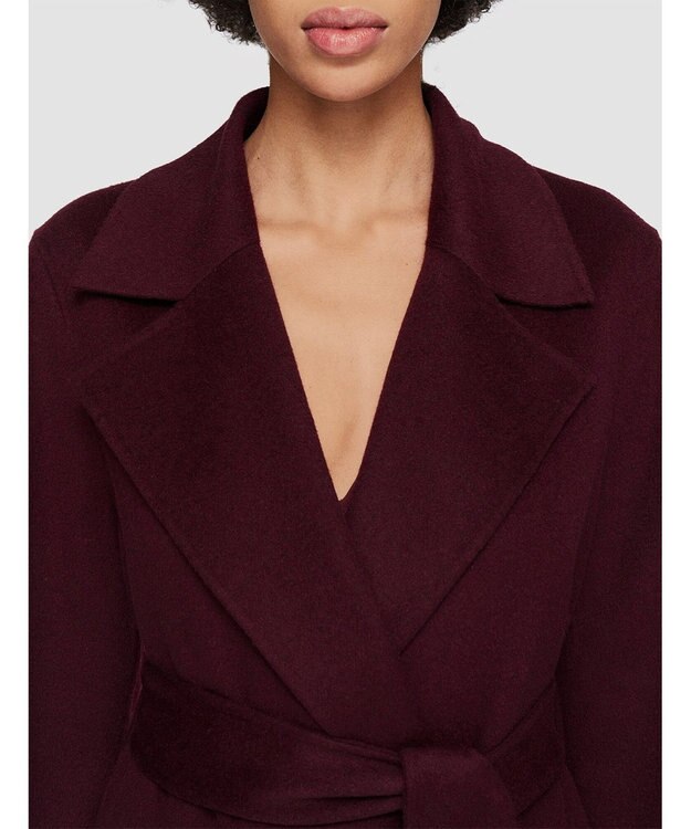 JOSEPH ダブルフェイスカシミヤ　ロングコート Merlot