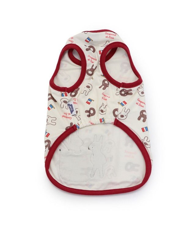 PET PARADISE リサとガスパール タンクトップ《顔柄 》 【小型犬】 白~オフホワイト