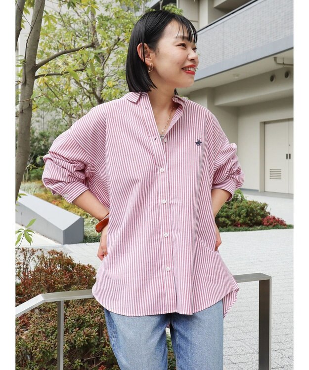 AMERICAN HOLIC ドロップショルダーＢＩＧシャツ／Ｂ．ＨＰＯＬＯＣＬＵＢ Red