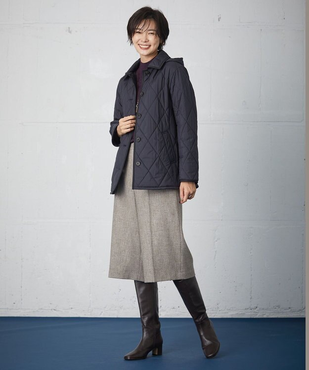 J.PRESS LADIES 【洗える】KNIT BASIC ハイネック ニット パープル系
