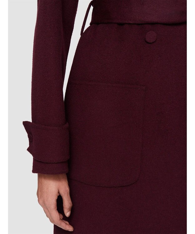 JOSEPH ダブルフェイスカシミヤ　ロングコート Merlot