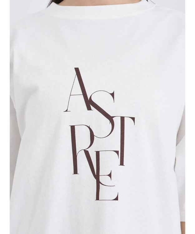 earth music&ecology バックディティールロゴＴＥＥ Off White