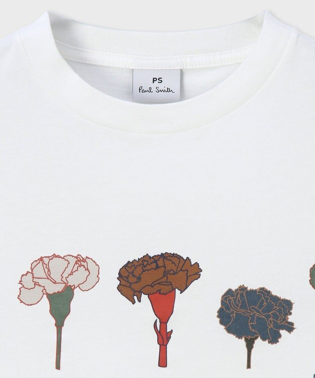 Paul Smith ペインティングフラワー 半袖Tシャツ オフホワイト