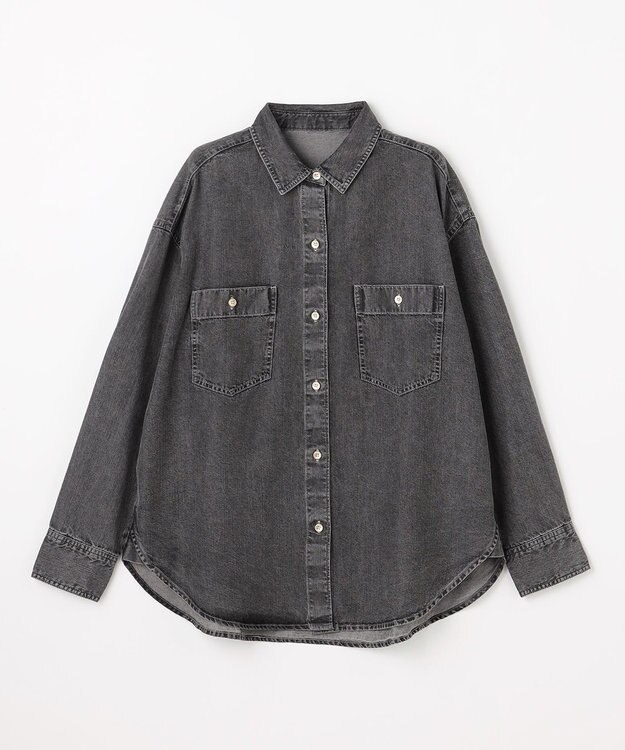 ANY オーバーデニムシャツ フェードブラック