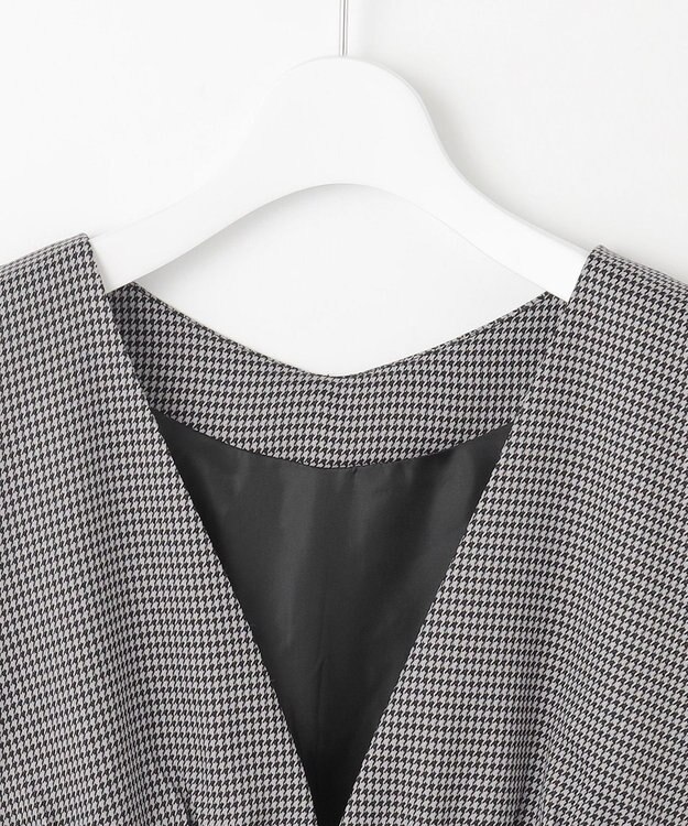 Feroux 【洗える】美シルエット ジャンパースカート チェック柄