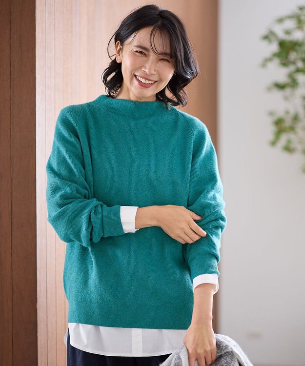 ANY 【8色展開】アゼボトルニットプルオーバー グリーン