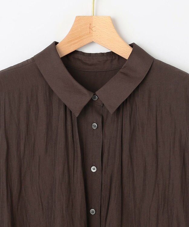 組曲 S 【入江未悠さんコラボ】ギャザーライトデシンティアード ブラウス チョコレートブラウン系