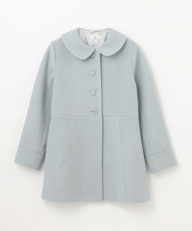 組曲 KIDS 【150-160㎝】フェイクウール コート ライトグレー系