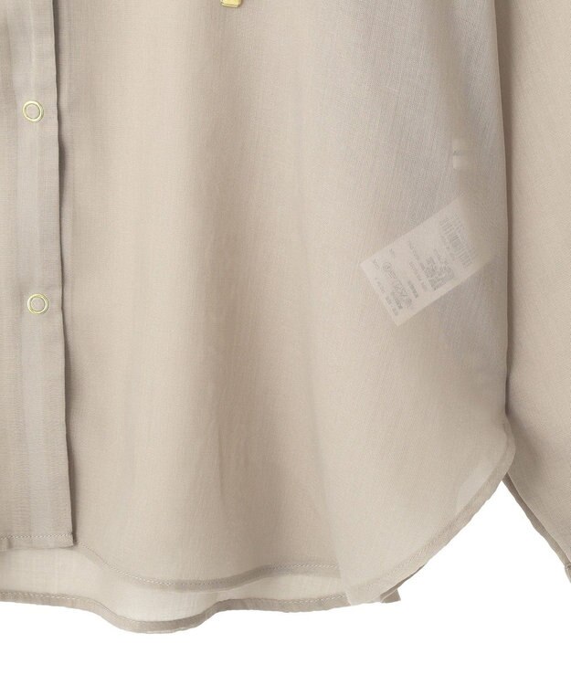 AMERICAN HOLIC シアーフーディーシャツ Gray Beige