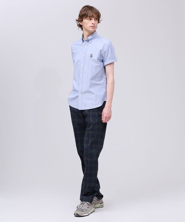 J.PRESS MEN クールマックスサッカー ステムテーパードパンツ ネイビー系3