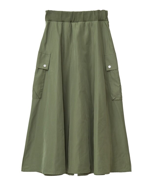Green Parks ・ＳＵＧＡＲ　ＳＰＯＯＮ　ミリタリーフレアスカート Khaki