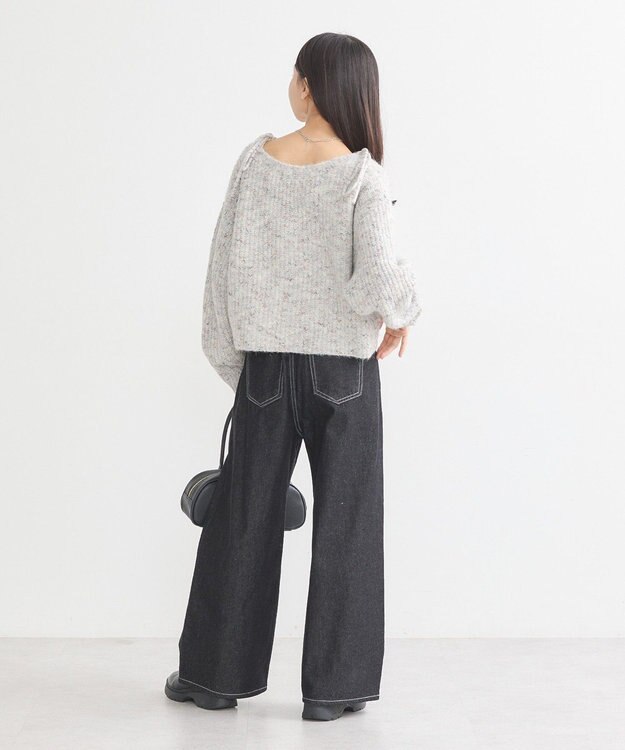 earth music&ecology 【WEB限定】SET2点ショートカーディガン＋リボンキャミソール Light Gray