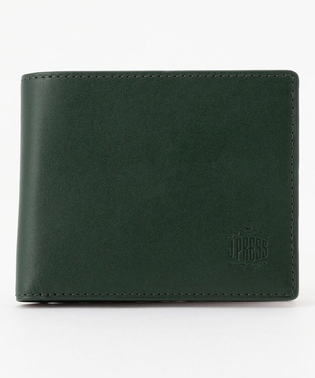J.PRESS MEN 【MORPHO×J.PRESS】スムースヌメ 二つ折り財布 ダークグリーン系