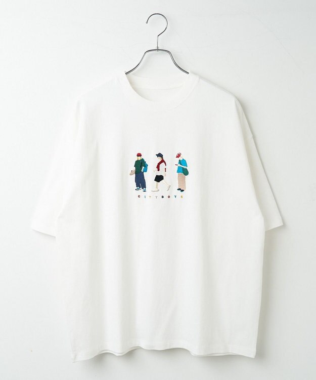 WEGO 【ユニセックス着用ITEM/綿100%/MLサイズ展開】CITY　BOYS　T（S） ホワイト