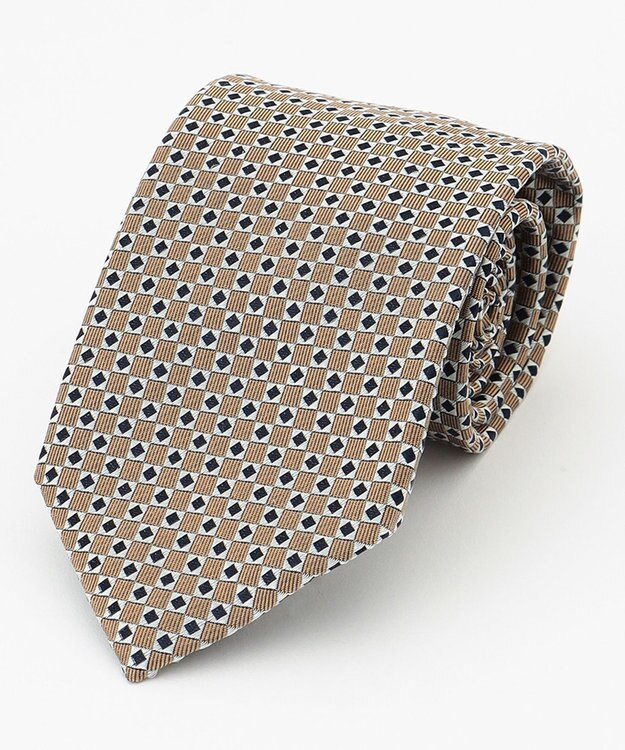 J.PRESS MEN ヴィンテージジャガード/ダイヤグラム柄 ネクタイ ブラウン系8