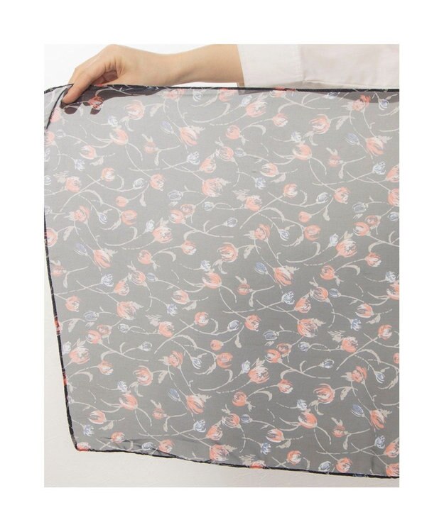 UNBILLION カシュネ cache nez / 花柄シフォンスカーフ ネイビー