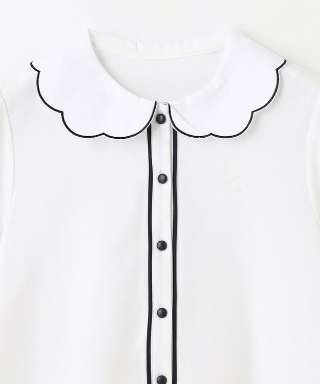 組曲 KIDS 【150-160cm】ツイル天竺 ブラウス オフホワイト系