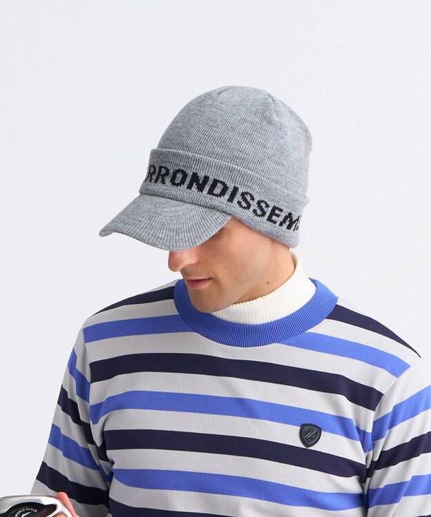 23区GOLF 【MEN】ウォームニットキャップ ライトグレー系