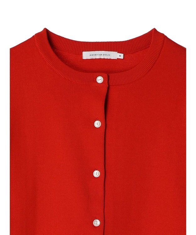 AMERICAN HOLIC エコカルットクルーネックカーディガン Red