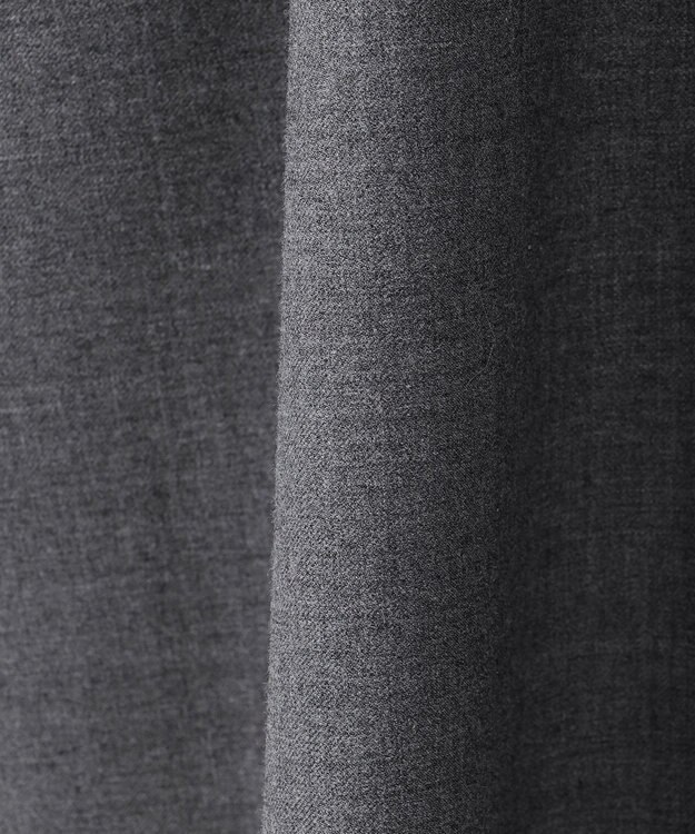 23区 【洗える】ウールストレッチツイル シャツワンピース ライトグレー