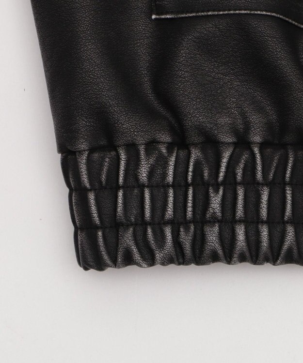 WEGO ヴィンテージライクPUジャケット ブラック