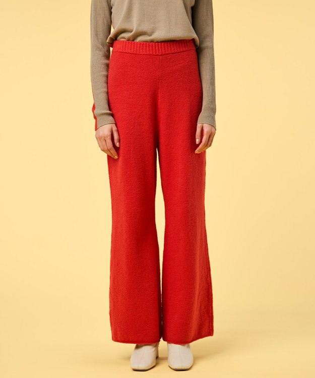 BEIGE， 【洗える】BERTAINA /  バックポケットニットパンツ Red Orange
