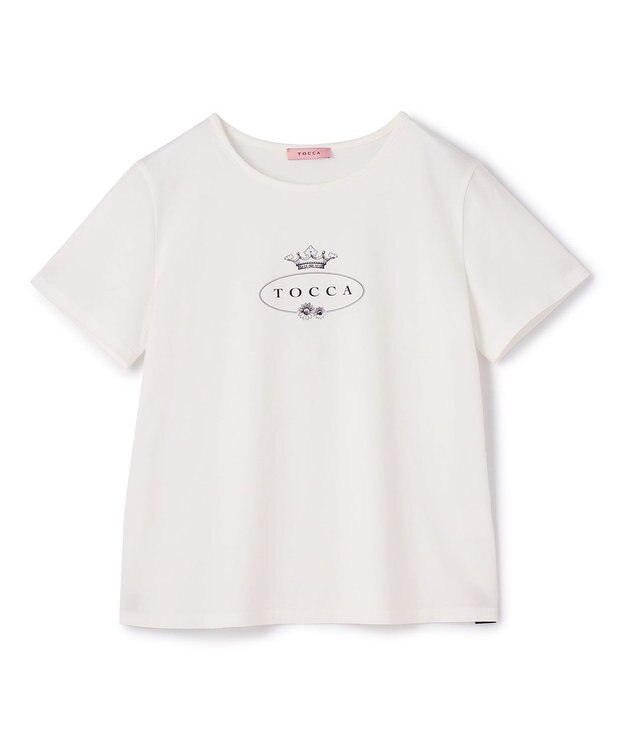TOCCA 【洗える】TOCCA LOGO TEE Tシャツ ホワイト系