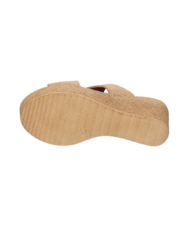 INTER-CHAUSSURES 【Oh my Sandals】クッションインソール厚底ミュールサンダル ベージュスウェード