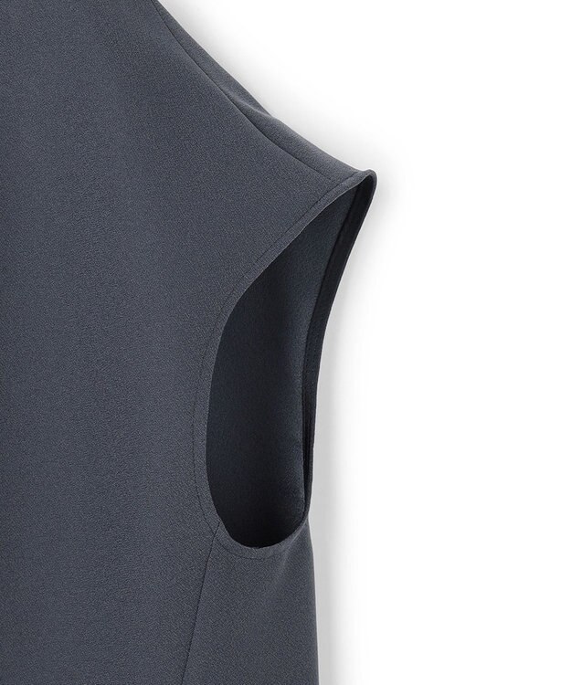 ICB 【先行予約】 FluidBackSatin フレンチスリーブブラウス ダルブルー