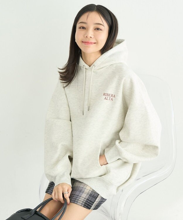 earth music&ecology アソートロゴフーディー Oatmeal